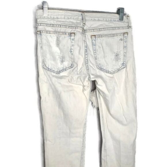 Rag & Bone Distressed Boyfriend Jeans Bleached Women's Size 24 - Picture 5 of 7